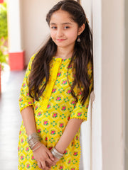 Daisy- Printed Yellow Kurta