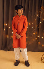 Tangy Orange - Kurta Pajama