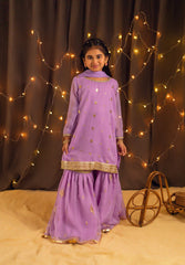 Lilac Dreams  - Embroidered Gharara Set